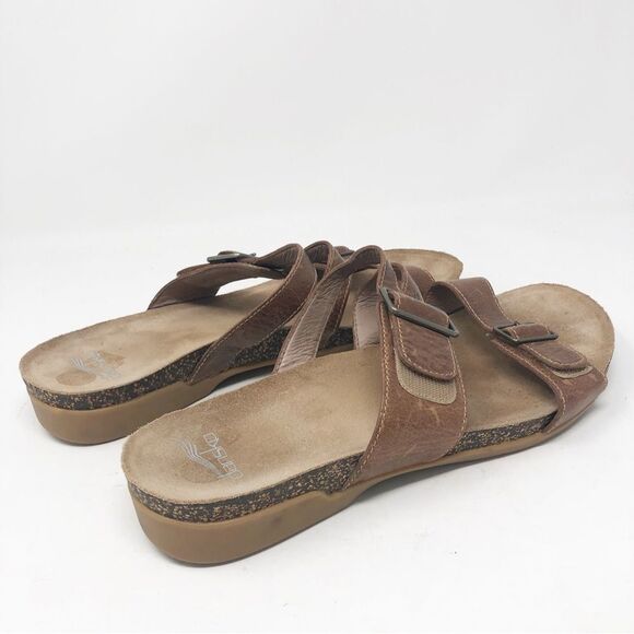 DANSKO | Tan Rosie Strappy Sandals Slip On Velcro Closure Women’s Size 41 (11) - Picture 6 of 11